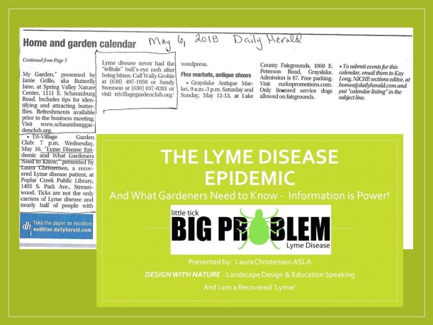 dwn blog lyme talk at streamwood library slide for blog to post on my blog may 6, 2018
